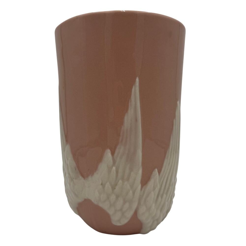 Vintage Pink "Wings" Vase Planter 8.5" Tall